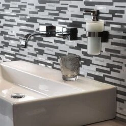 Bond Tile Easy Luxe Metalway Gray 11.81 In. X 11.81 In. SPC Peel And Stick Tile (0.96 Sq. Ft. / Sheet) -Flooring Store 01e6736e 1915 472a b638 cdd63cac1441.1485a04735da7f2454c13b50697f4dce 1800x1800