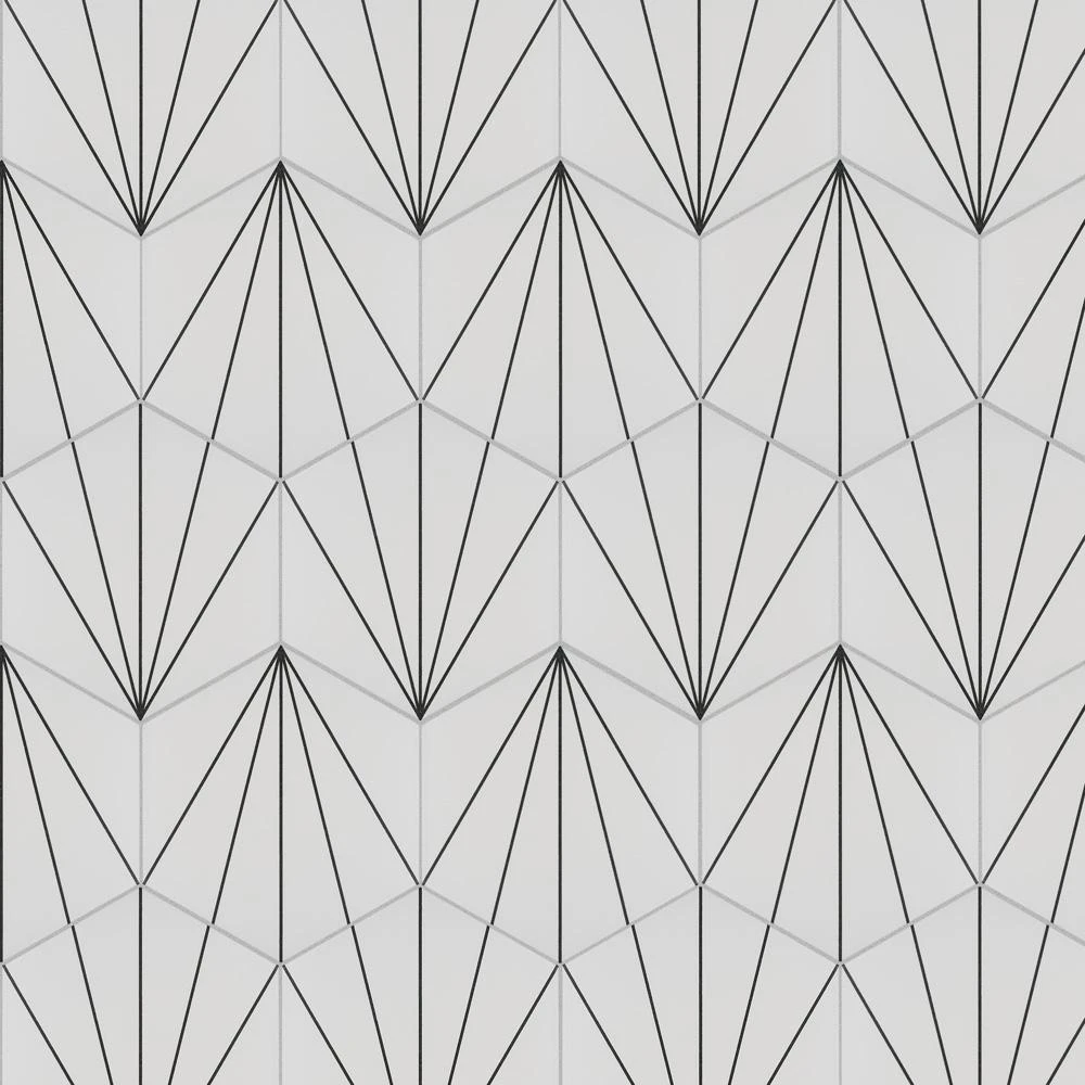 Merola Tile Aster Hex Blanco Encaustic 8-5/8 In. X 9-7/8 In. Porcelain Floor And Wall Tile (11.56 Sq. Ft. / Case) 7 Merola Tile Aster Hex Blanco Encaustic 8-5/8 In. X 9-7/8 In. Porcelain Floor And Wall Tile (11.56 Sq. Ft. / Case) - Image 7