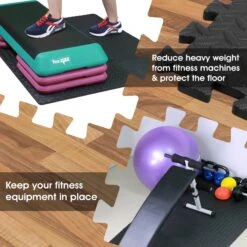 Yes4All Interlocking Exercise Foam Mats With Border, 12 Sq Ft, Black -Flooring Store 04abbcfc ee97 41d6 a10c 2169efeb0c45 1.071e27aa5b3fb2f0ccde713583c8140a 1800x1800