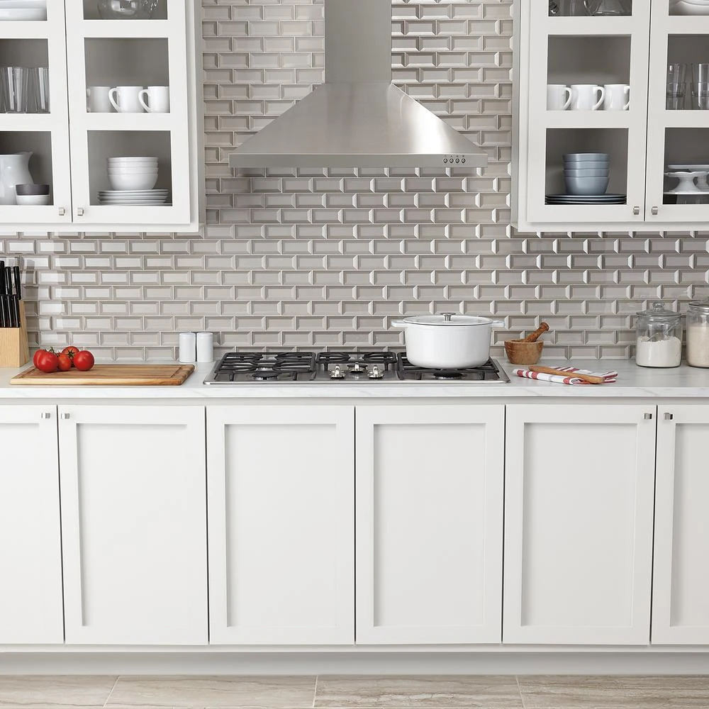 Marazzi Decor Accents Silver 12 In. X 12 In. X 8 Mm Glass Brick Joint Mosaic Wall Tile (0.8 Sq. Ft. / Piece) 4 Marazzi Decor Accents Silver 12 In. X 12 In. X 8 Mm Glass Brick Joint Mosaic Wall Tile (0.8 Sq. Ft. / Piece) - Image 4