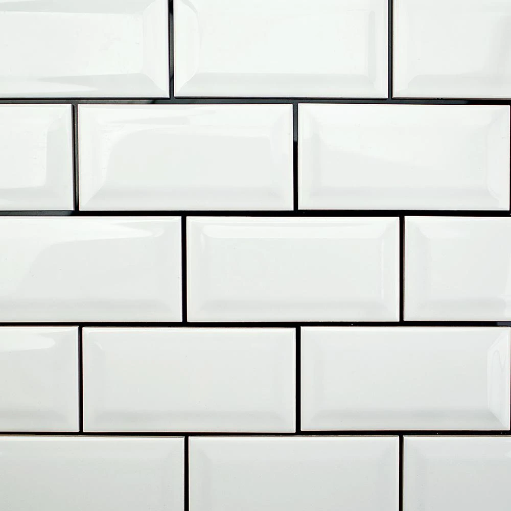 Ivy Hill Tile Essential White Beveled 3 In. X 6 In. X 6mm Polished Ceramic Subway Wall Tile (10.76 Sq. Ft./case) 8 Ivy Hill Tile Essential White Beveled 3 In. X 6 In. X 6mm Polished Ceramic Subway Wall Tile (10.76 Sq. Ft./case) - Image 8
