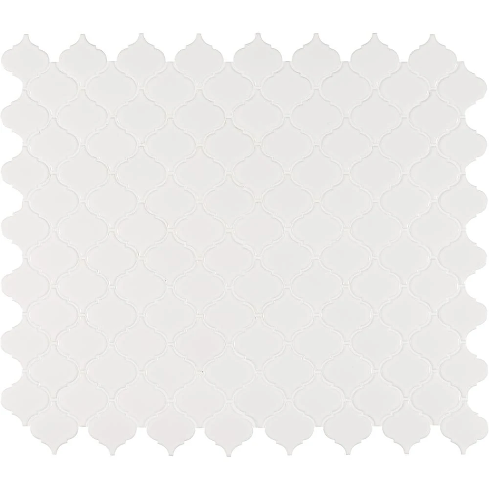 MSI Retro Bianco Arabesque 10.63 In. X 8.84 In. X 6mm Matte Porcelain Mesh-Mounted Mosaic Tile (10.95 Sq. Ft. / Case) 3 MSI Retro Bianco Arabesque 10.63 In. X 8.84 In. X 6mm Matte Porcelain Mesh-Mounted Mosaic Tile (10.95 Sq. Ft. / Case) - Image 3
