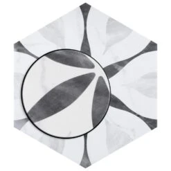 Merola Tile Classico Bardiglio Hexagon Flower 7 In. X 8 In. Porcelain Floor And Wall Tile (7.67 Sq. Ft. / Case) 18 Merola Tile Classico Bardiglio Hexagon Flower 7 In. X 8 In. Porcelain Floor And Wall Tile (7.67 Sq. Ft. / Case) -Flooring Store 25e9efcd33dac778dc297cd9e64b2a17 1800x1800