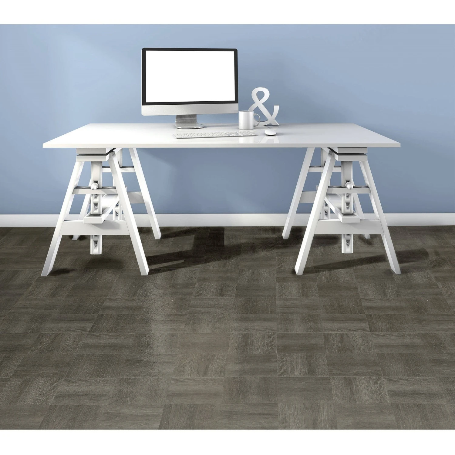 Achim Nexus Self Adhesive Vinyl Floor Tile - 20 Tiles/20 Sq. Ft., 12 X 12, Charcoal Grey Wood 3 Achim Nexus Self Adhesive Vinyl Floor Tile - 20 Tiles/20 Sq. Ft., 12 X 12, Charcoal Grey Wood - Image 3