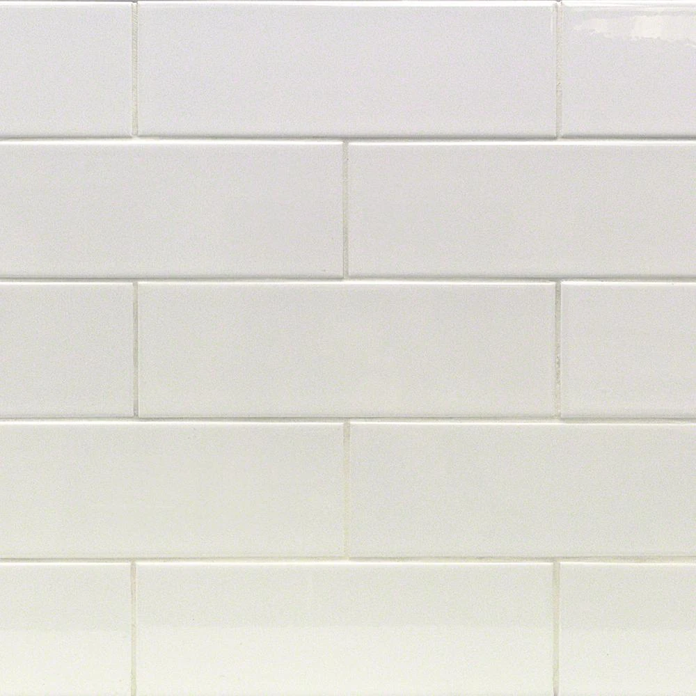 Ivy Hill Tile Essential White 3 In. X 6 In. X 6 Mm Polished Ceramic Wall Subway Tile (11.73 Sq. Ft./case) 1 Ivy Hill Tile Essential White 3 In. X 6 In. X 6 Mm Polished Ceramic Wall Subway Tile (11.73 Sq. Ft./case)
