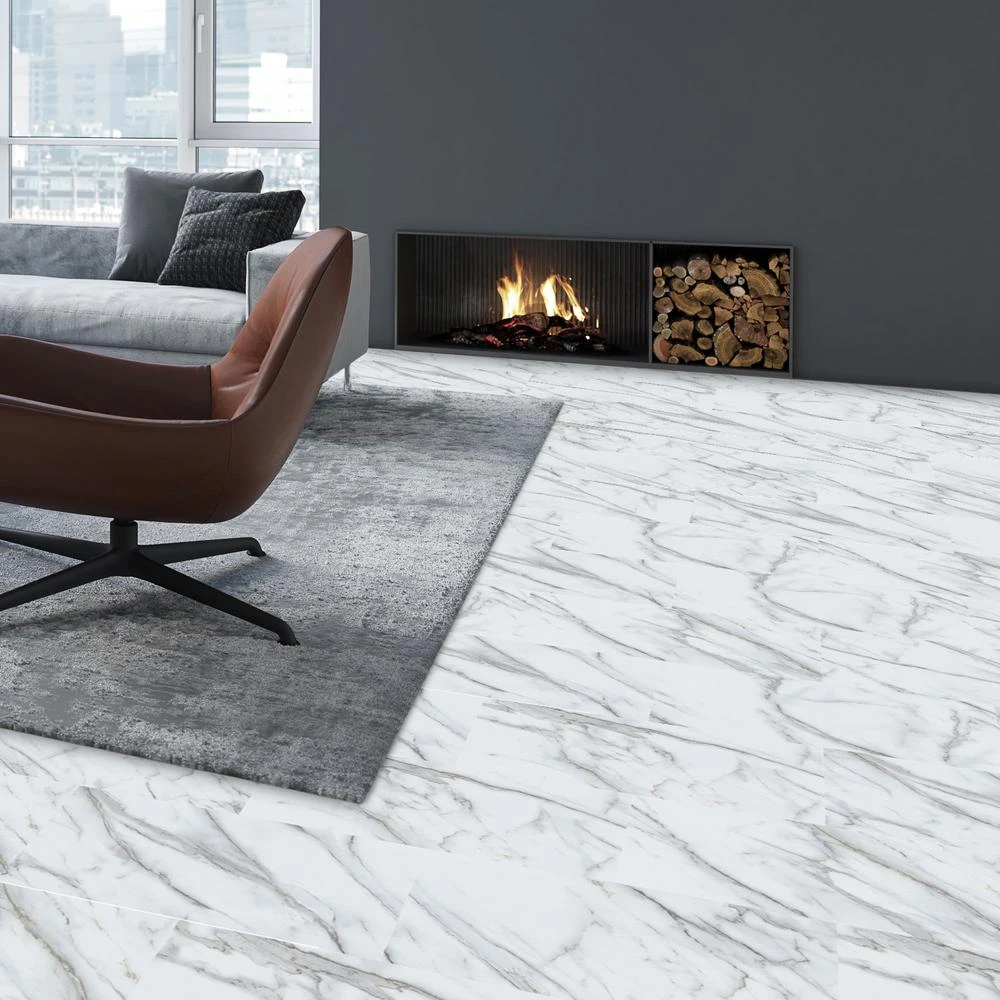Lucida Surfaces TerraCore Calacatta 12 In. W X 24 In. L Click-Lock Luxury Vinyl Tile (16 Sq.ft. / Case) 6 Lucida Surfaces TerraCore Calacatta 12 In. W X 24 In. L Click-Lock Luxury Vinyl Tile (16 Sq.ft. / Case) - Image 6