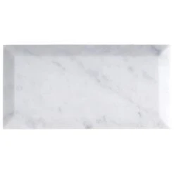 Ivy Hill Tile White Carrara Beveled 3 In. X 6 In. X 9mm Polished Marble Subway Tile (40 Pieces / 5 Sq. Ft. / Box) -Flooring Store 2c3bef403f1e7eed4d53d5b82d8bff0a 1800x1800