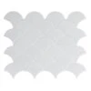 MSI Retro Gray Scallop 13.19 In. X 11.22 In. X 6mm Glossy Porcelain Mesh-Mounted Mosaic Tile (13.65 Sq. Ft. / Case)