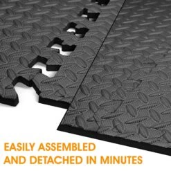 Yes4All Interlocking Exercise Foam Mats With Border, 12 Sq Ft, Black -Flooring Store 348cde74 802e 4342 bbae 2db1940c5d2c 1.f8b3f7824f82ae7786afdf110eb64a92 1800x1800