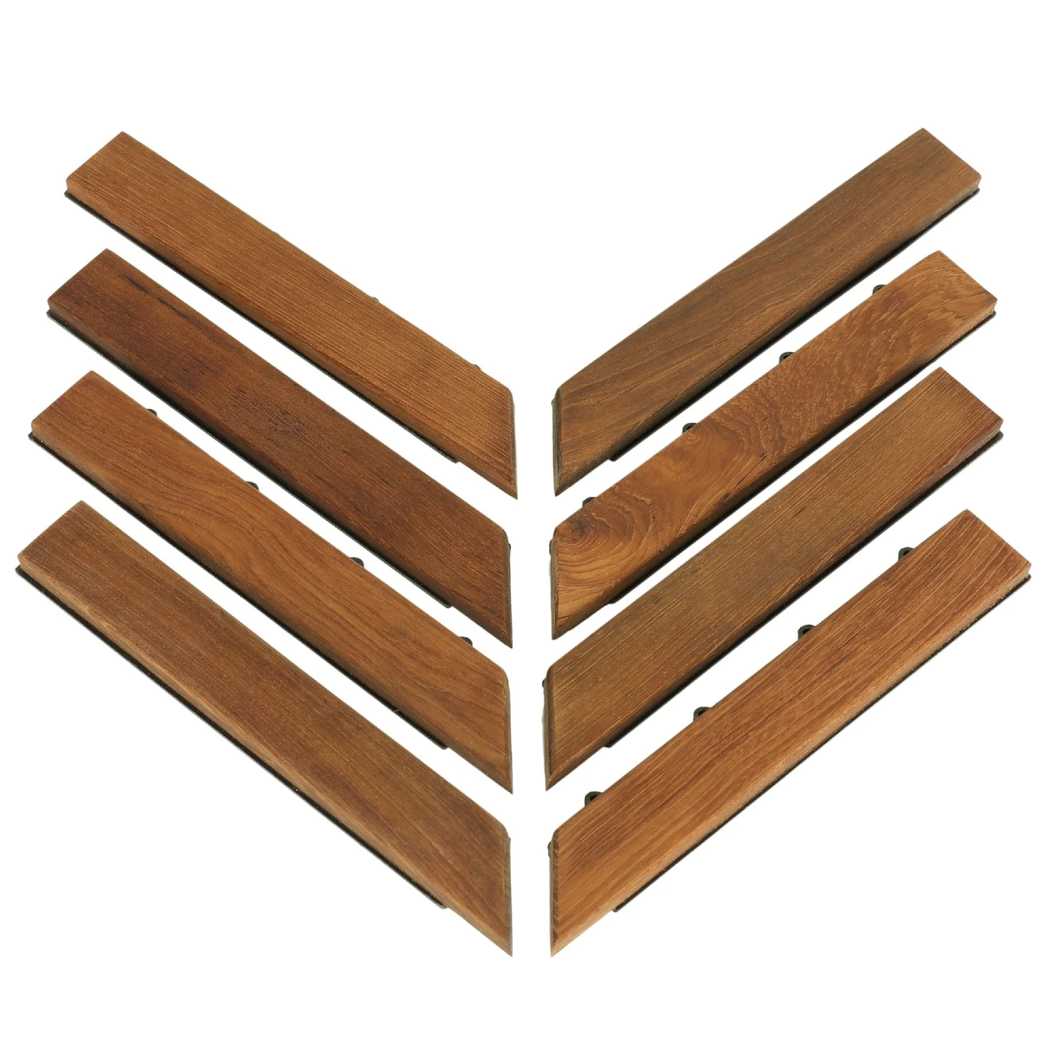 Bare Decor EZ-Floor Corner Trim Piece Interlocking Flooring In Solid Teak Wood (Set Of 8), Oiled Finish 1 Bare Decor EZ-Floor Corner Trim Piece Interlocking Flooring In Solid Teak Wood (Set Of 8), Oiled Finish