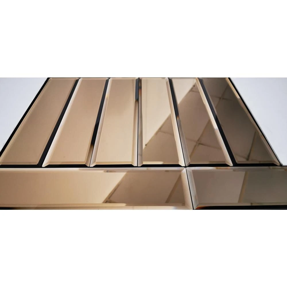 Reflections Gold Beveled Subway 3 In. X 12 In. Glass Mirror Wall Tile (1 Sq. Ft. ) 3 Reflections Gold Beveled Subway 3 In. X 12 In. Glass Mirror Wall Tile (1 Sq. Ft. ) - Image 3