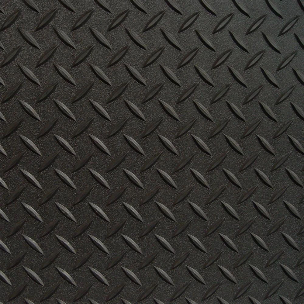 Diamond Deck 7.5 Ft. X 1 Ft. Black Textured PVC Flooring 1 Diamond Deck 7.5 Ft. X 1 Ft. Black Textured PVC Flooring