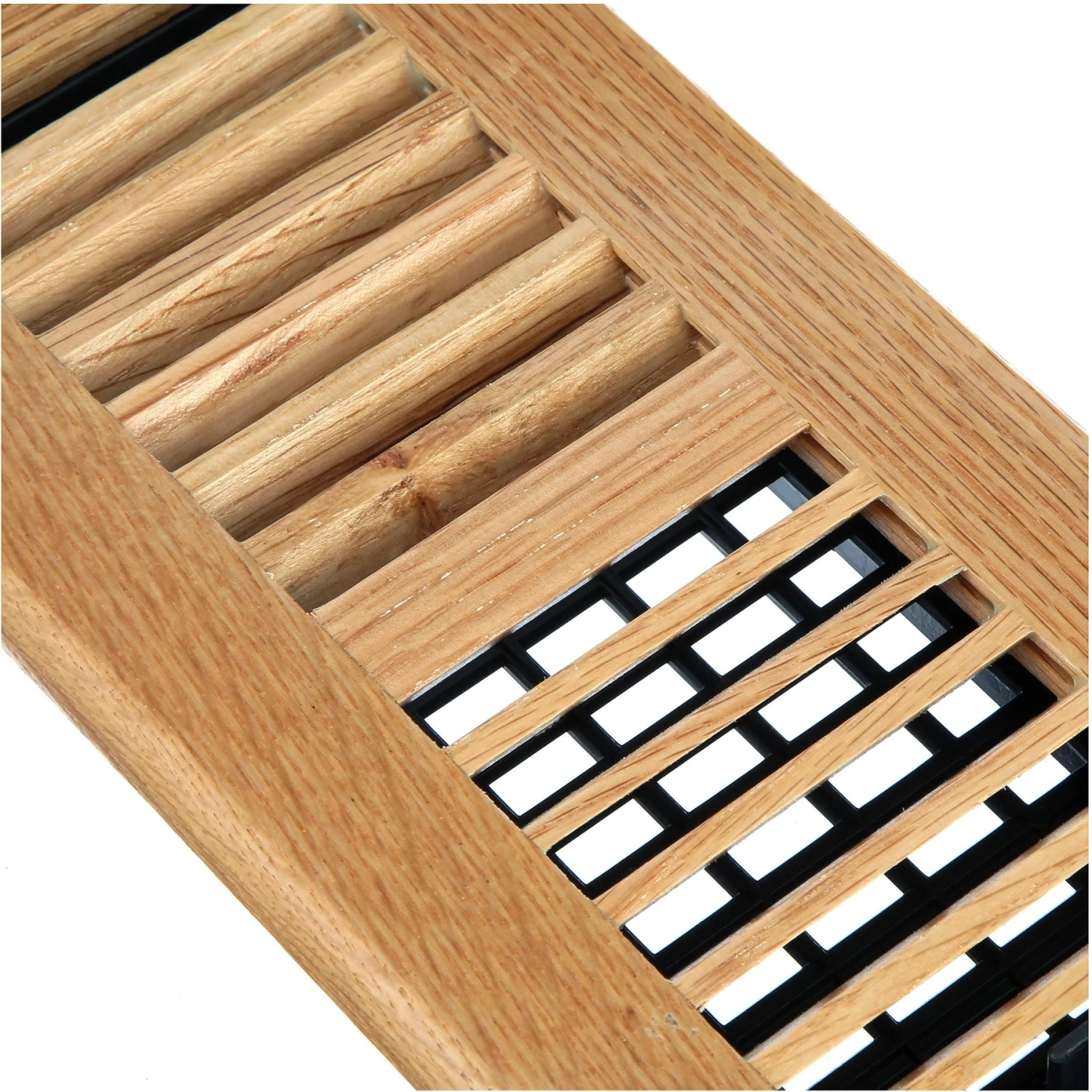 Decor Grates 4" X 10" Oak Wood Natural Finish Louvered Design Floor Register 6 Decor Grates 4" X 10" Oak Wood Natural Finish Louvered Design Floor Register - Image 6