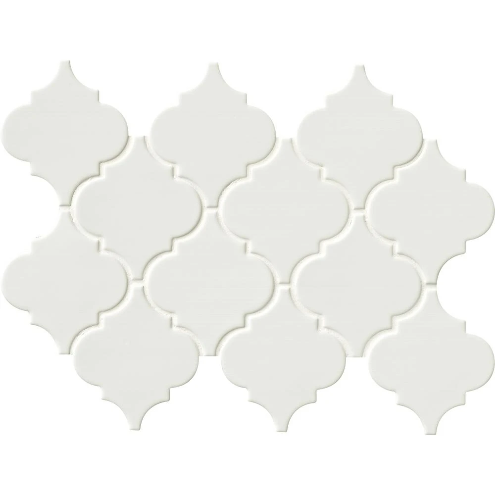 MSI Dove Gray Arabesque 10-1/2 In. X 15-1/2 In. X 8 Mm Glossy Ceramic Mesh-Mounted Mosaic Wall Tile (11.7 Sq. Ft. / Case) 7 MSI Dove Gray Arabesque 10-1/2 In. X 15-1/2 In. X 8 Mm Glossy Ceramic Mesh-Mounted Mosaic Wall Tile (11.7 Sq. Ft. / Case) - Image 7