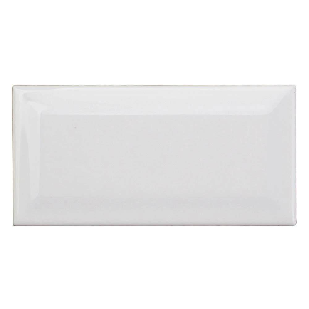 Ivy Hill Tile Essential White Beveled 3 In. X 6 In. X 6mm Polished Ceramic Subway Wall Tile (10.76 Sq. Ft./case) 4 Ivy Hill Tile Essential White Beveled 3 In. X 6 In. X 6mm Polished Ceramic Subway Wall Tile (10.76 Sq. Ft./case) - Image 4