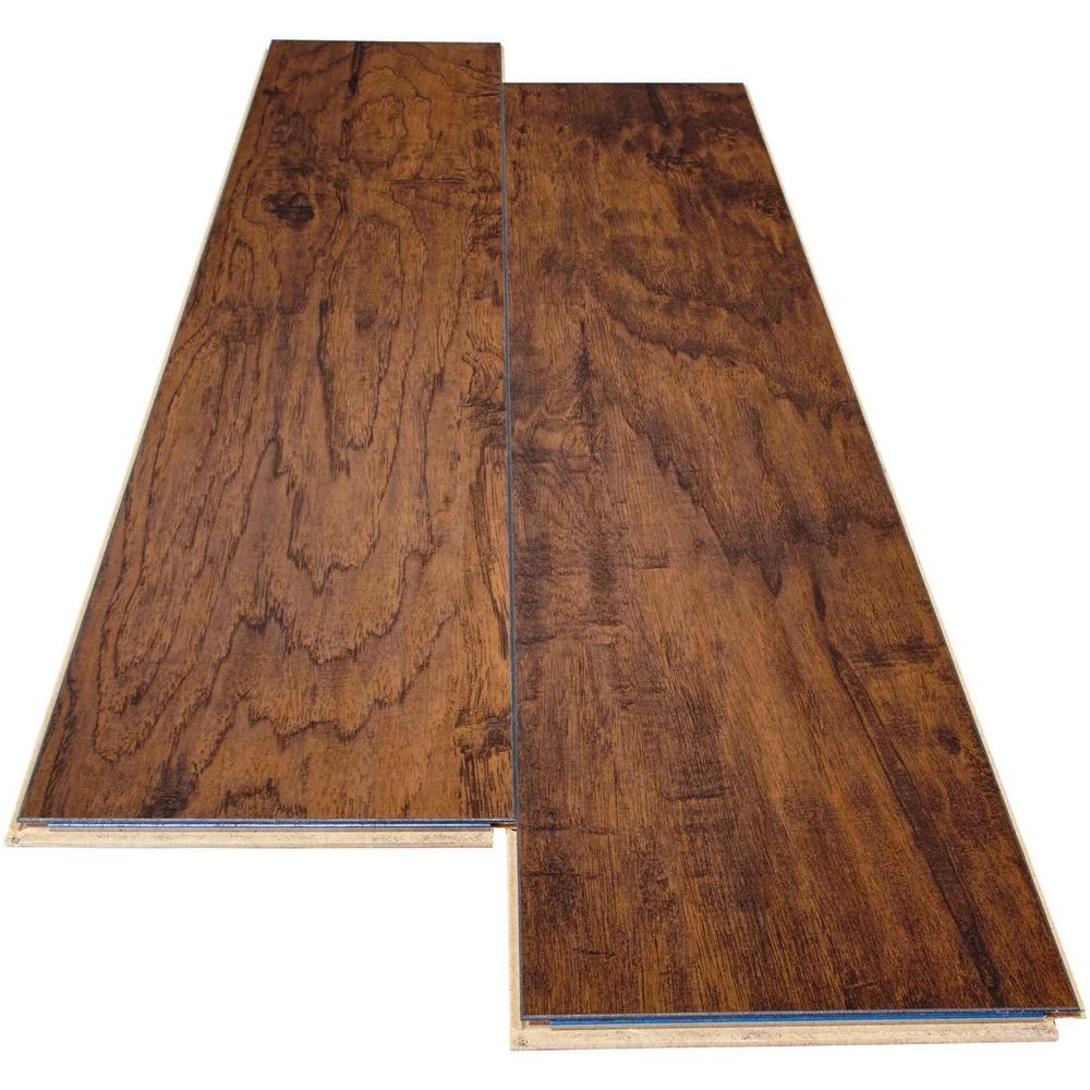 TrafficMASTER Hand Scraped Saratoga Hickory 7 Mm Thick X 7-2/3 In. Wide X 50-5/8 In. Length Laminate Flooring (24.17 Sq. Ft. / Case) 3 TrafficMASTER Hand Scraped Saratoga Hickory 7 Mm Thick X 7-2/3 In. Wide X 50-5/8 In. Length Laminate Flooring (24.17 Sq. Ft. / Case) - Image 3
