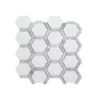 Jeff Lewis Norton White 11.75 In. X 11.375 In. X 9 Mm Hexagon Polished Marble Wall And Floor Mosaic Tile