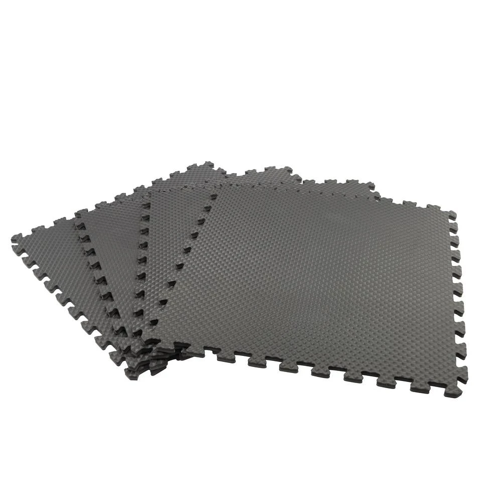 TrafficMASTER Black/Gray 24 In. X 24 In. X 0.47 In. Dual Sided Gym Floor (4-Pack) 1 TrafficMASTER Black/Gray 24 In. X 24 In. X 0.47 In. Dual Sided Gym Floor (4-Pack)