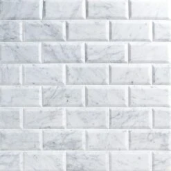 Ivy Hill Tile White Carrara Beveled 3 In. X 6 In. X 9mm Polished Marble Subway Tile (40 Pieces / 5 Sq. Ft. / Box) -Flooring Store 5e0d15c0199d494ed7817a3902c2f35c 1800x1800