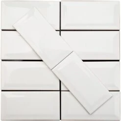 Ivy Hill Tile Essential White Beveled 3 In. X 6 In. X 6mm Polished Ceramic Subway Wall Tile (10.76 Sq. Ft./case) 12 Ivy Hill Tile Essential White Beveled 3 In. X 6 In. X 6mm Polished Ceramic Subway Wall Tile (10.76 Sq. Ft./case) -Flooring Store 6cf2ec2f5dfb4f45c3e443114ec4efa4 1800x1800