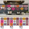 Goory 10PCS Mosaic Wall Sticker Self-adhesive Tile Sticker Kitchen/Bathroom Decorative