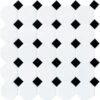 Daltile Octagon And Dot Matte White With Black Dot 12 In. X 12 In. X 6 Mm Ceramic Mosaic Floor And Wall Tile (1 Sq. Ft./ Piece)