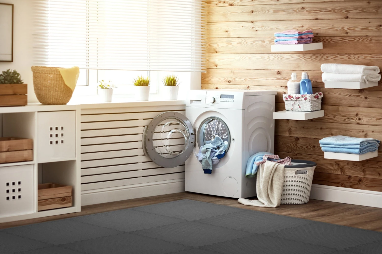 Norsk Dark Green 24 In. X 24 In. EVA Foam Non-Toxic Solid Color Interlocking Tile (48-Tile) 11 Norsk Dark Green 24 In. X 24 In. EVA Foam Non-Toxic Solid Color Interlocking Tile (48-Tile) - Image 11