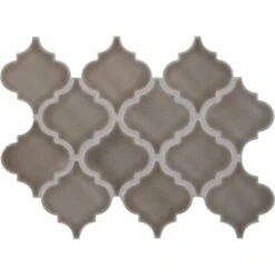 MSI Dove Gray Arabesque 10-1/2 In. X 15-1/2 In. X 8 Mm Glossy Ceramic Mesh-Mounted Mosaic Wall Tile (11.7 Sq. Ft. / Case) 14 MSI Dove Gray Arabesque 10-1/2 In. X 15-1/2 In. X 8 Mm Glossy Ceramic Mesh-Mounted Mosaic Wall Tile (11.7 Sq. Ft. / Case) -Flooring Store 792d9f3bbb4a5c416d8a4c4389b2bfc5 1800x1800