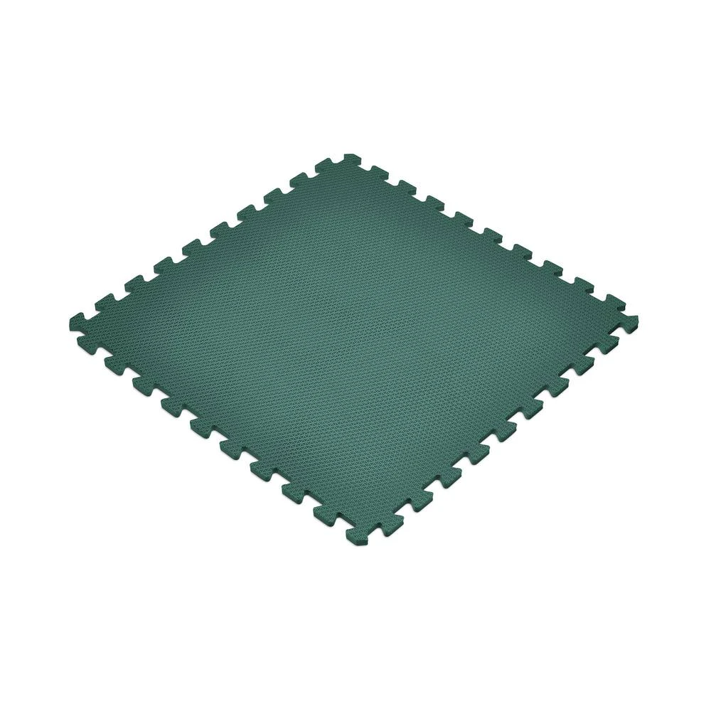 Norsk Dark Green 24 In. X 24 In. EVA Foam Non-Toxic Solid Color Interlocking Tile (48-Tile) 2 Norsk Dark Green 24 In. X 24 In. EVA Foam Non-Toxic Solid Color Interlocking Tile (48-Tile) - Image 2