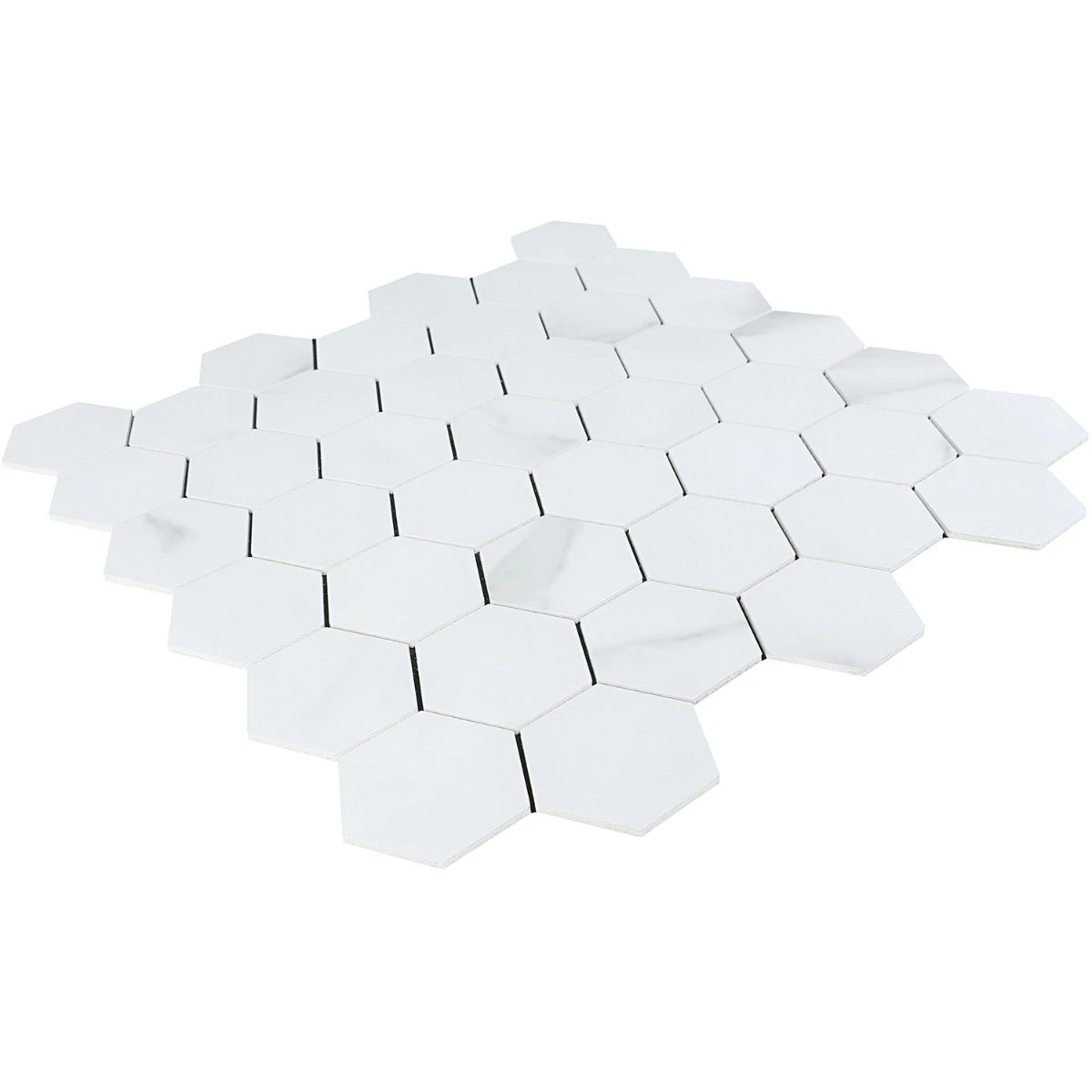 Bond Tile Easy Luxe Hex Calacatta 11.61 In. X 11.81 In. SPC Peel And Stick Tile (0.95 Sq. Ft. / Sheet) 6 Bond Tile Easy Luxe Hex Calacatta 11.61 In. X 11.81 In. SPC Peel And Stick Tile (0.95 Sq. Ft. / Sheet) - Image 6