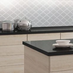 MSI Retro Gray Arabesque 13.19 In. X 11.22 In. X 6mm Glossy Porcelain Mesh-Mounted Mosaic Tile (10.95 Sq. Ft. / Case) -Flooring Store 8015385c0030a0e60afcdccf444bb9bb 1800x1800