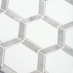 Jeff Lewis Norton White 11.75 In. X 11.375 In. X 9 Mm Hexagon Polished Marble Wall And Floor Mosaic Tile -Flooring Store 853e15eb7bbd00b86a6f6735aa13021a 1800x1800
