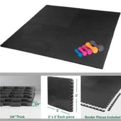 Xspec 3/8" Thick 100 Sq Ft EVA Foam Floor Exercise Gym Mats 25 Pcs, Black | 1 YEAR LIMITED WARRANTY 12 Xspec 3/8" Thick 100 Sq Ft EVA Foam Floor Exercise Gym Mats 25 Pcs, Black | 1 YEAR LIMITED WARRANTY -Flooring Store 87bcc4bc 1b05 4831 ae77 28ec59a0cce8.13c43e6786bab54edad3ce6b122414ef 1800x1800
