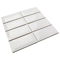 Ivy Hill Tile Essential White Beveled 3 In. X 6 In. X 6mm Polished Ceramic Subway Wall Tile (10.76 Sq. Ft./case) 13 Ivy Hill Tile Essential White Beveled 3 In. X 6 In. X 6mm Polished Ceramic Subway Wall Tile (10.76 Sq. Ft./case) -Flooring Store 9284fb7013e97c7bd662607864989020 1800x1800