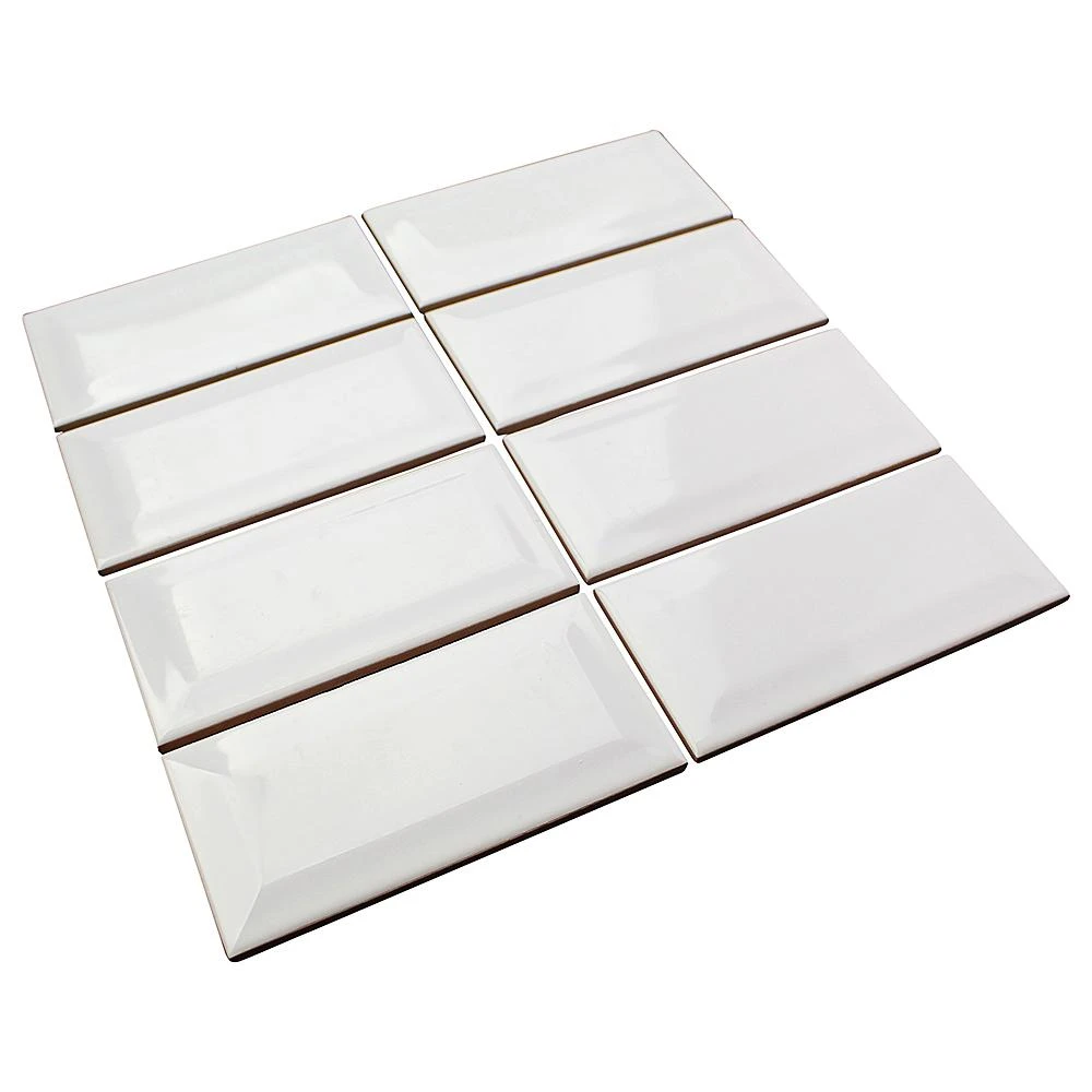 Ivy Hill Tile Essential White Beveled 3 In. X 6 In. X 6mm Polished Ceramic Subway Wall Tile (10.76 Sq. Ft./case) 6 Ivy Hill Tile Essential White Beveled 3 In. X 6 In. X 6mm Polished Ceramic Subway Wall Tile (10.76 Sq. Ft./case) - Image 6