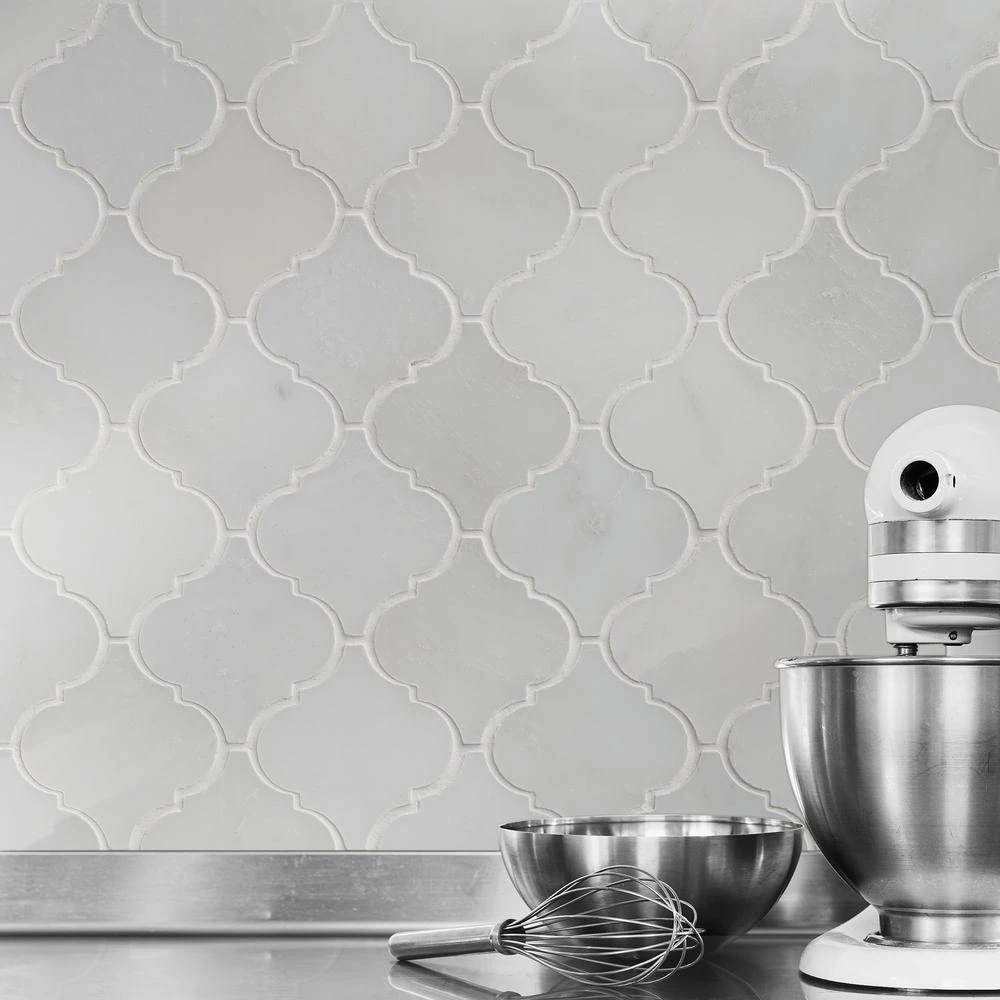 MSI Greecian White Arabesque 12 In. X 12 In. X 10 Mm Polished Marble Mosaic Floor And Wall Tile (10 Sq. Ft./case) 6 MSI Greecian White Arabesque 12 In. X 12 In. X 10 Mm Polished Marble Mosaic Floor And Wall Tile (10 Sq. Ft./case) - Image 6