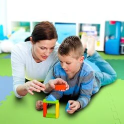 FlooringInc Premium Interlocking Foam Tiles 2'x2' - Black (9 Tiles)