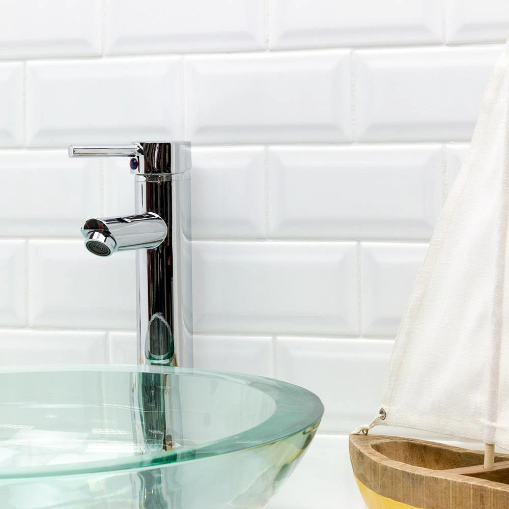 Ivy Hill Tile Essential White Beveled 3 In. X 6 In. X 6mm Polished Ceramic Subway Wall Tile (10.76 Sq. Ft./case) 3 Ivy Hill Tile Essential White Beveled 3 In. X 6 In. X 6mm Polished Ceramic Subway Wall Tile (10.76 Sq. Ft./case) - Image 3