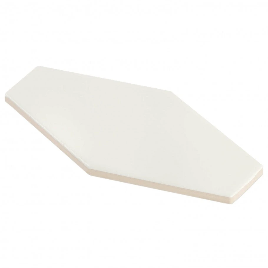 Midland Hexagon Vanilla 4 In. X 8 In. Glazed Ceramic Tile Sample 2 Midland Hexagon Vanilla 4 In. X 8 In. Glazed Ceramic Tile Sample - Image 2