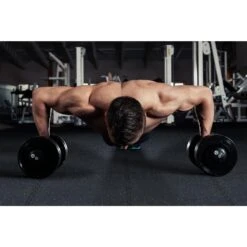 Norsk Shock Absorbent 25.2 In. X 25.2 In. X 0.70 In. Gym Tiles - Black/White Fleck (4-Pack) -Flooring Store ab8ce412a3b26971baeaa321b5441b76 1800x1800