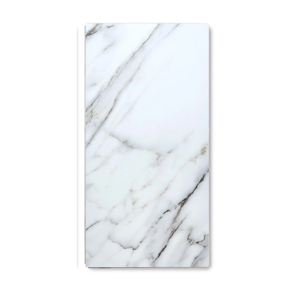 Lucida Surfaces TerraCore Calacatta 12 In. W X 24 In. L Click-Lock Luxury Vinyl Tile (16 Sq.ft. / Case) 1 Lucida Surfaces TerraCore Calacatta 12 In. W X 24 In. L Click-Lock Luxury Vinyl Tile (16 Sq.ft. / Case)