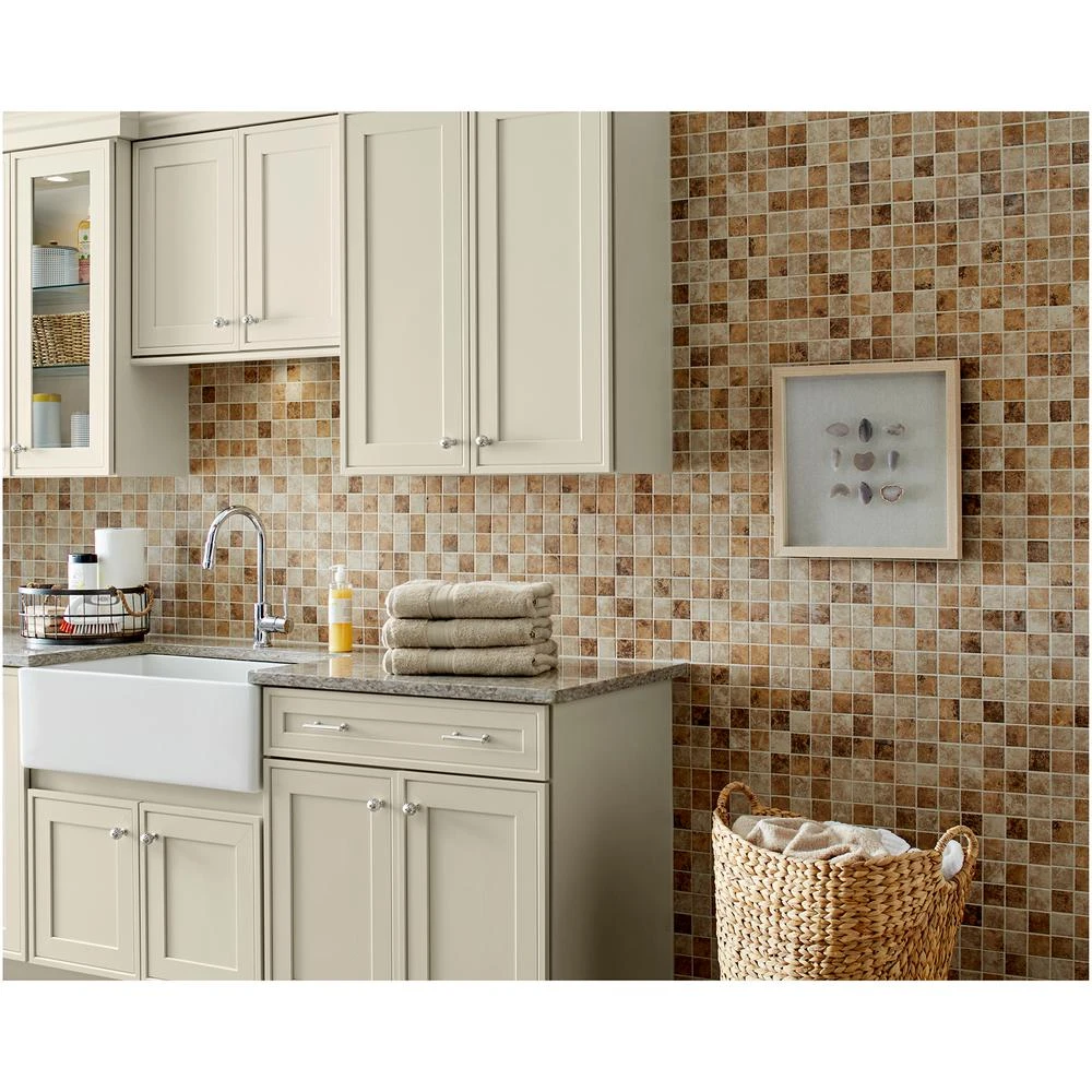 Daltile Rio Mesa Desert Sand 12 In. X 12 In. X 6 Mm Ceramic Mosaic Floor And Wall Tile (1 Sq. Ft. / Piece) 2 Daltile Rio Mesa Desert Sand 12 In. X 12 In. X 6 Mm Ceramic Mosaic Floor And Wall Tile (1 Sq. Ft. / Piece) - Image 2