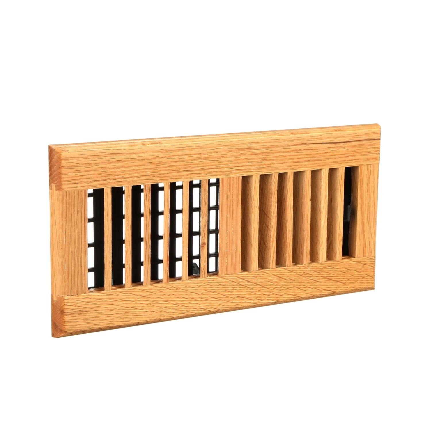 Decor Grates 4" X 10" Oak Wood Natural Finish Louvered Design Floor Register 7 Decor Grates 4" X 10" Oak Wood Natural Finish Louvered Design Floor Register - Image 7