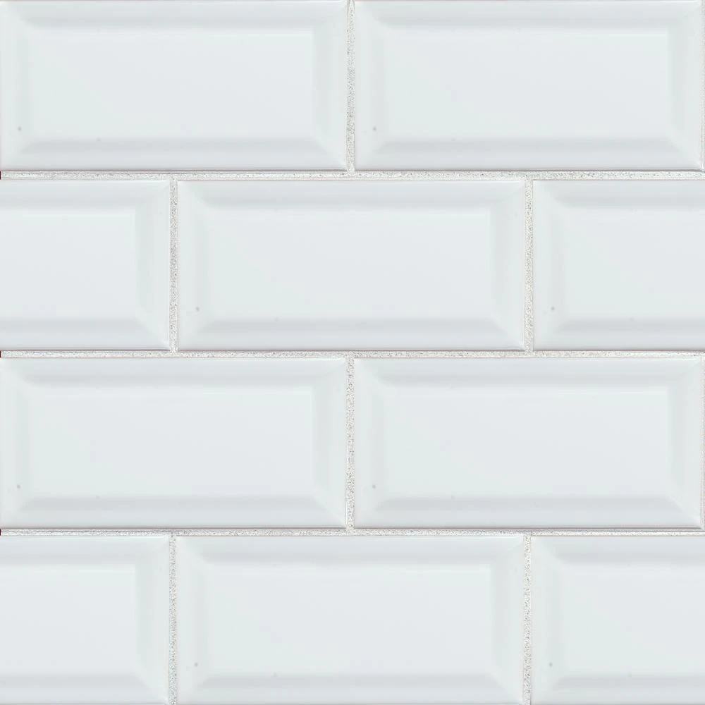 MSI Beveled 3 In. X 6 In. Glossy Ceramic White Subway Tile (1 Sq. Ft. / Case) 3 MSI Beveled 3 In. X 6 In. Glossy Ceramic White Subway Tile (1 Sq. Ft. / Case) - Image 3