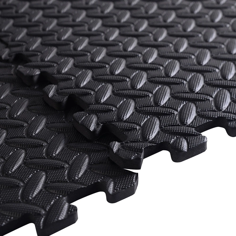 Zimtown 42 Pcs Interlocking Foam Floor Tiles, 168Sq Eva Black Puzzle Exercise Mat, Protective Flooring Pad Gym Equipment Cushion, For Exercising, Yoga, Kids, Babies, Playroom, Camping 4 Zimtown 42 Pcs Interlocking Foam Floor Tiles, 168Sq Eva Black Puzzle Exercise Mat, Protective Flooring Pad Gym Equipment Cushion, For Exercising, Yoga, Kids, Babies, Playroom, Camping - Image 4
