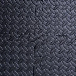 Soozier Exercise Protective Interlocking Flooring Mat - 24" X 24" X 3/8" Tiles - Black Diamond Plate, 216 Sq Ft -Flooring Store bd955a28 ca0e 46ee a998 ca27d1668f73 1.84e2008e2a0470d31fe84b136f875bee 1800x1800