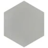 Merola Tile Textile Hex Silver 8-5/8 In. X 9-7/8 In. Porcelain Floor And Wall Tile (11.56 Sq. Ft. / Case)