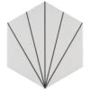 Merola Tile Aster Hex Blanco Encaustic 8-5/8 In. X 9-7/8 In. Porcelain Floor And Wall Tile (11.56 Sq. Ft. / Case)