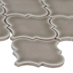 MSI Dove Gray Arabesque 10-1/2 In. X 15-1/2 In. X 8 Mm Glossy Ceramic Mesh-Mounted Mosaic Wall Tile (11.7 Sq. Ft. / Case) 15 MSI Dove Gray Arabesque 10-1/2 In. X 15-1/2 In. X 8 Mm Glossy Ceramic Mesh-Mounted Mosaic Wall Tile (11.7 Sq. Ft. / Case) -Flooring Store c3bf69039fd1cdef32897902c03f9064 1800x1800