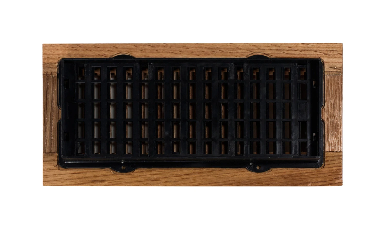 Decor Grates 4" X 10" Oak Wood Natural Finish Louvered Design Floor Register 3 Decor Grates 4" X 10" Oak Wood Natural Finish Louvered Design Floor Register - Image 3